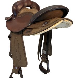 14 Inch Used Big Horn Cordura Trail Saddle 104 Wide Tree
