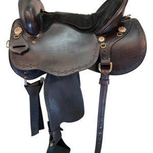 15.5Inch Used Tucker Black Mountain Gaited Trail Saddle 261