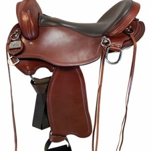 17 Inch Used Big Horn Light Flex Gaited Trail Saddle 815 Wide Tree