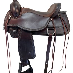 17 Inch Used Big Horn Light Flex Gaited Trail Saddle 815 Wide Tree