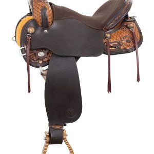 13" to 17" Circle Y Quilted Sunflower Flex2 Trail Saddle 1685