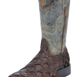 Men's Corral Pirarucu Turquoise Square-Toe Boot B5023